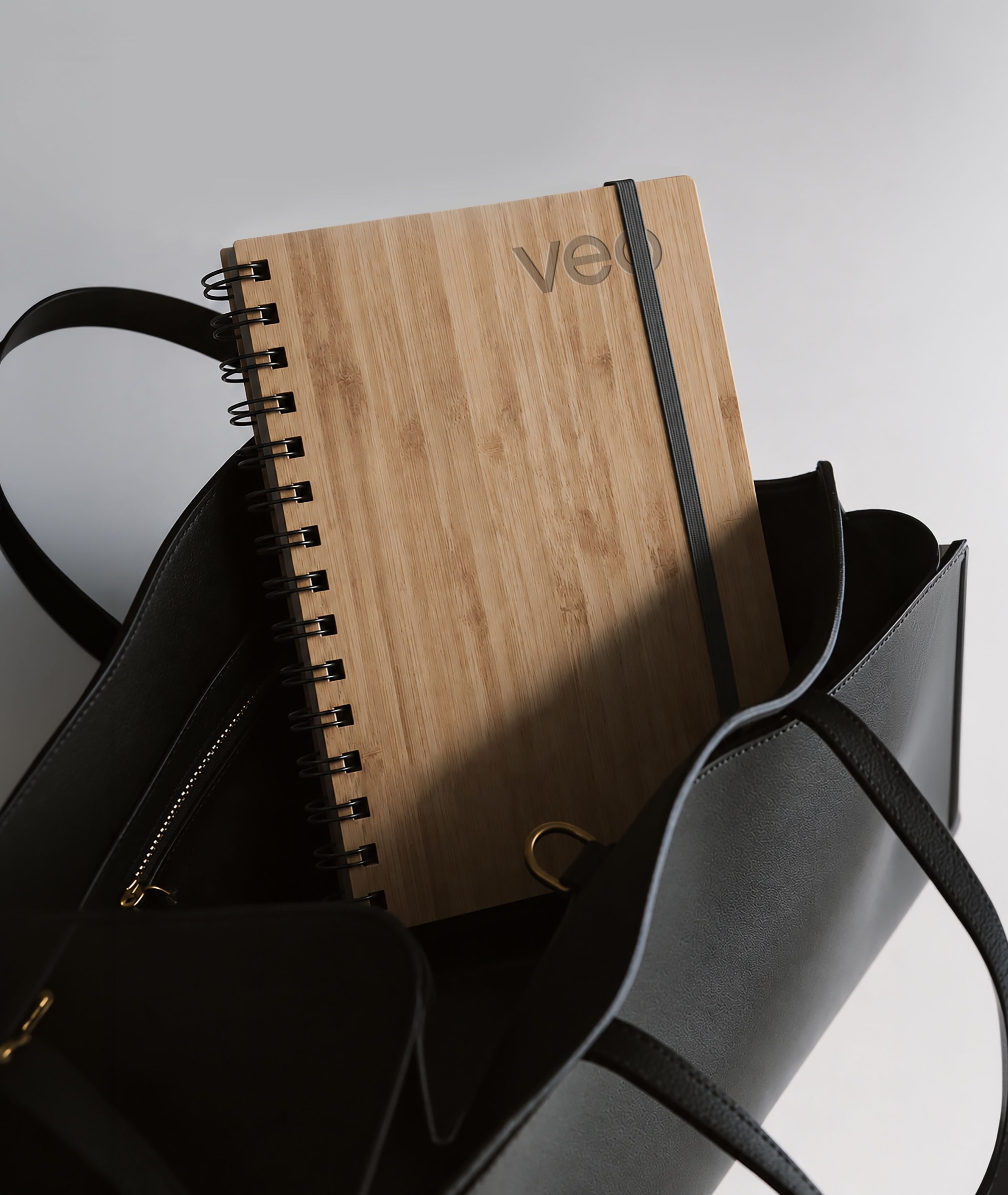 The Veo notebook and tote